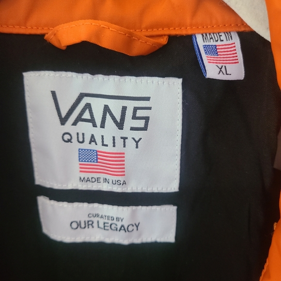 VANS NWT 🏷️ "Our Legacy" Edition Waterproof Windproof Orange Jacket Coat XL - Picture 4 of 16